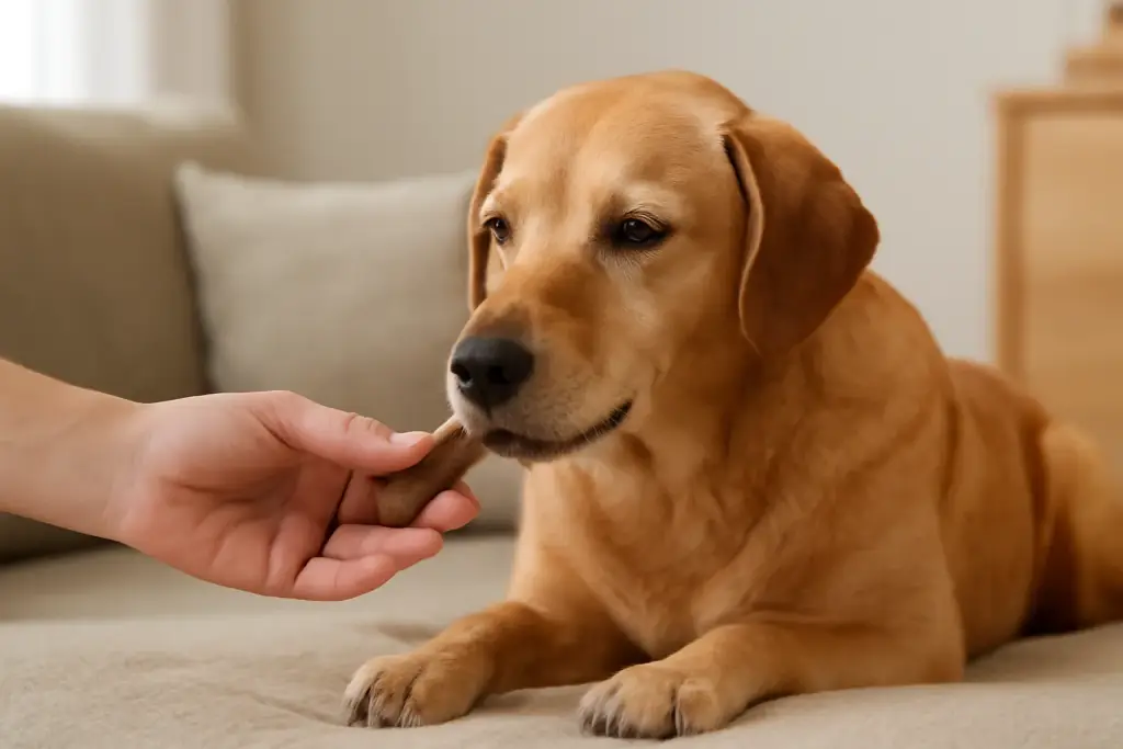 Photo related to how to introduce dog calming chew